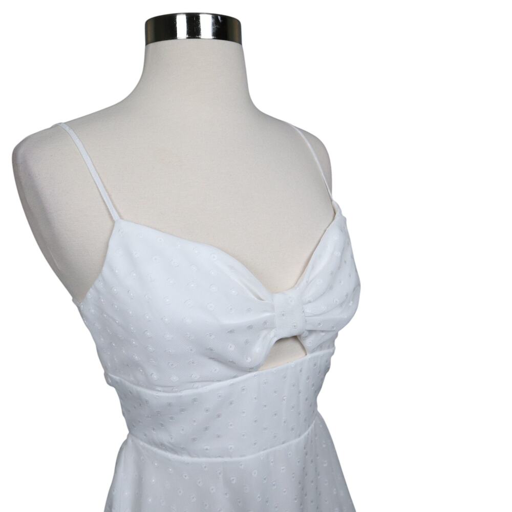 B‎ Darlin Womens Bow Mini Dress Size Small White Bridal Shower Fit Flare Layered - Picture 4 of 12